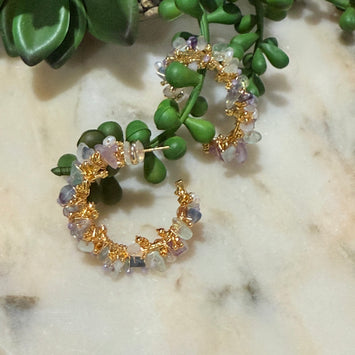 Violet gemstone earrings