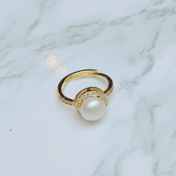 Pearl Halo Ring