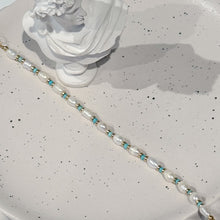 Gemstone with fresh water pearl bracelet