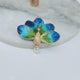 Blue & Green Peacock Pearl Brooch