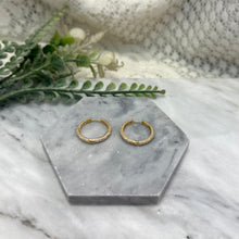 Golden diamonds hoop earrings