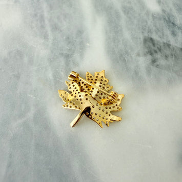 Maple leaf brooch