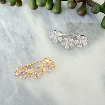 Triple flower brooch