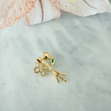 Pearl bouquet brooch