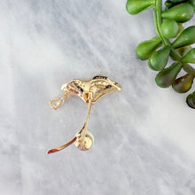 Golden lotus brooch