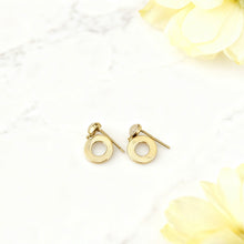 Stone with hanging circle earrings