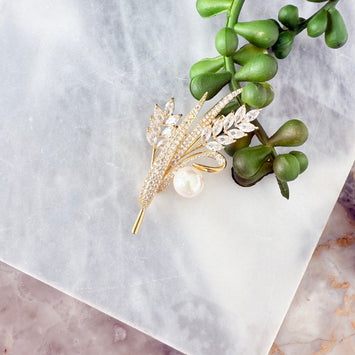 Ears of wheat brooch