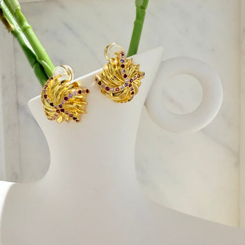 Twisted square earrings