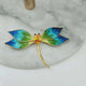 Blue & Green Dragonfly Brooch