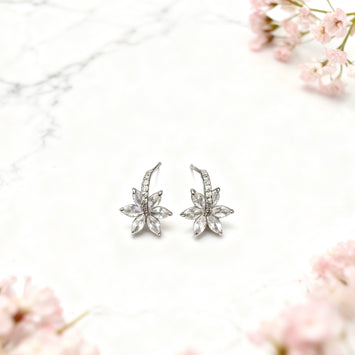 Crystal flower earrings