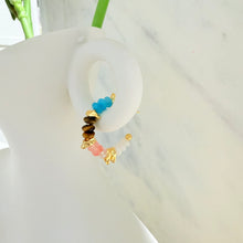 Rainbow gemstone earrings