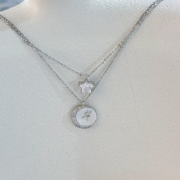 Sliver space necklace