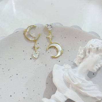 Shell moon earrings