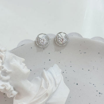 Sliver diamond earrings