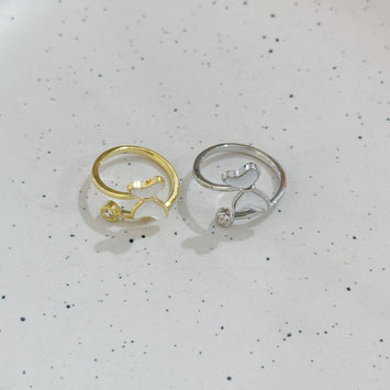 Shell butterfly ring