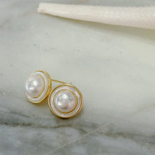Classic pearl and shell earrings