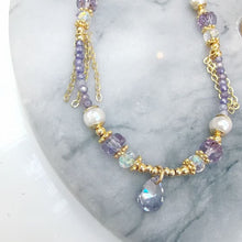Violet Drop Chain Necklace