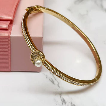 Sparkle Moon & Pearl Bangle