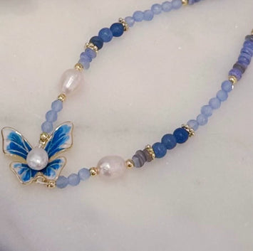 Blue elegant butterfly bracelet