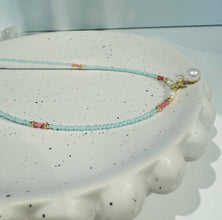 Hanging pearl cherry necklace