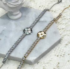 Diamond and round pattern bracelet