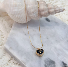 Love heart letter C necklace