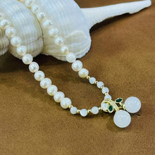 Fresh water pearl with cherry necklace