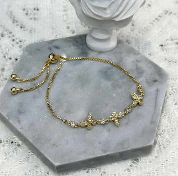 Diamond butterfly bracelet