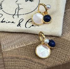 Triple layer pearl earrings