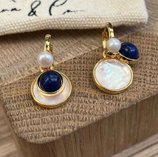 Triple layer pearl earrings