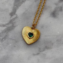 Green Double Heart Necklace
