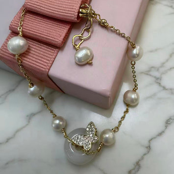 Pearl Butterfly Bracelet