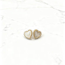 Shell love heart earrings