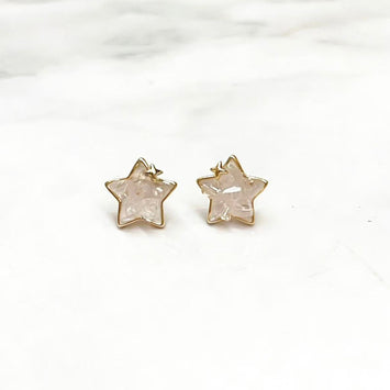 Pink Star Earrings