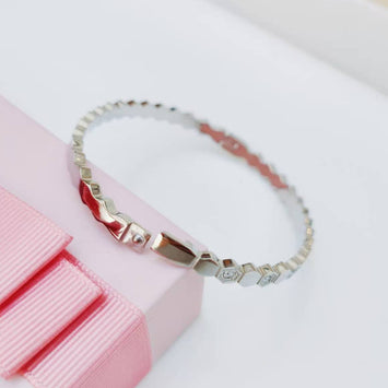 Stainless Steel Mini Mosaic Bangle