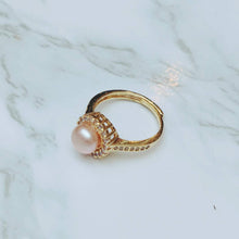 Pink Pearl Halo Ring