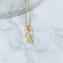Iridescent Bunny Necklace