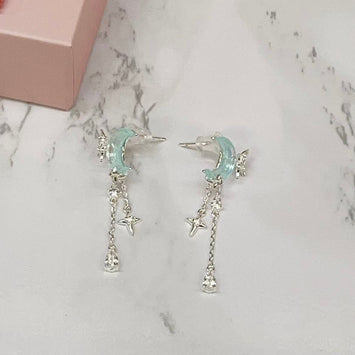 Moon & Mini Butterfly Earrings
