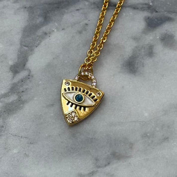 Evil Eye Triangle Necklace