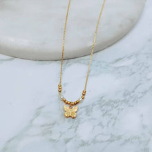 Butterfly & Pearl Necklace