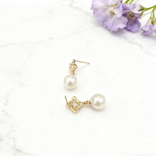 Sparkle pearl drop earrings