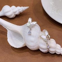 Double butterfly shell earring